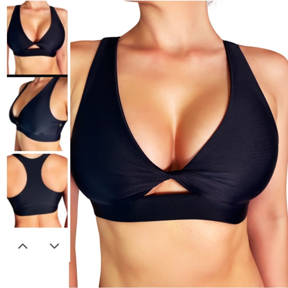 Black Twist Bra- Pole Dance Top- NWT